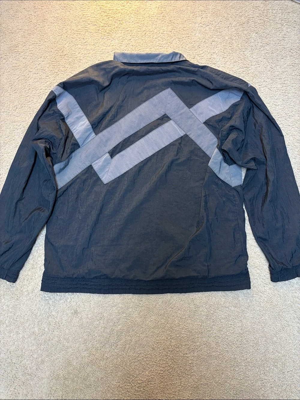 Adidas Black and Light Gray Retro Track Jacket
